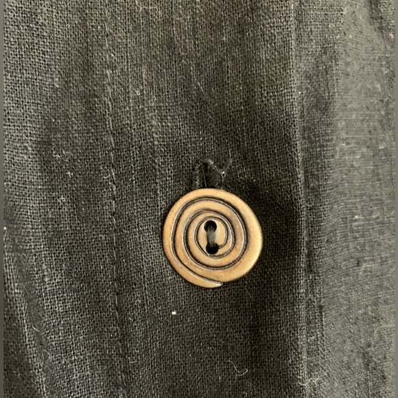 Bohemian style button-front linen dress vest - Picture 4 of 7